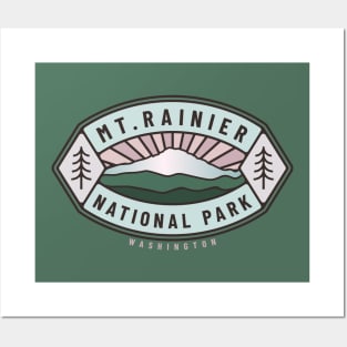 Mount Rainier National Park Logo Posters and Art